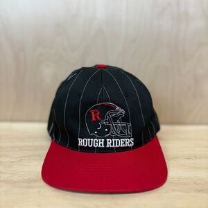 Vintage CFL Ottawa Rough Riders Starter Brand Black and Red Pinstripes Cap